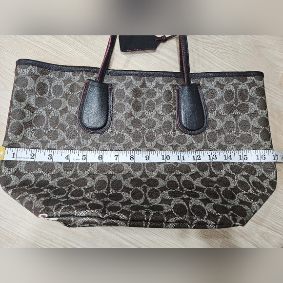 Coach Brown and Black Signature Tote - Picture 12 of 12
